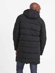 Tog 24 Black Mens Radley Padded Long Hooded And Water-Repellent Coats - Image 4 of 7