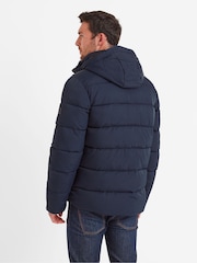 Tog 24 Blue Mens Hooded & Water-Repellent Hamilton Padded Parka - Image 3 of 7