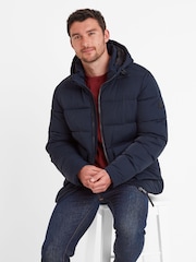 Tog 24 Blue Mens Hooded & Water-Repellent Hamilton Padded Parka - Image 4 of 7