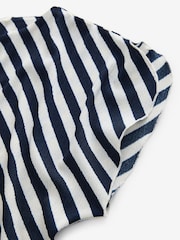 Navy/White Stripe Flutter Sleeve Textured Smart Top - Image 7 of 8