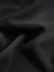Black Contrast Neck Trim Crepe Boxy T-Shirt - Image 6 of 7