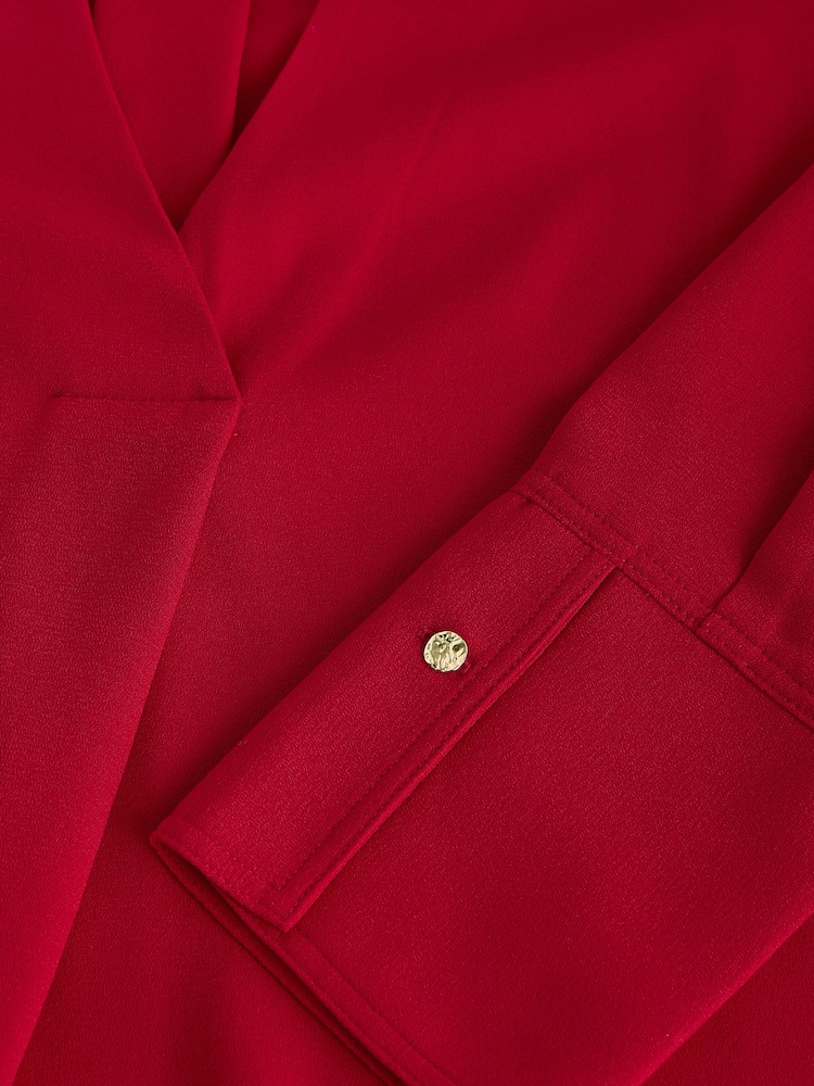 Rot - Langärmelige Bluse im Relaxed-Fit mit V-Ausschnitt - Bild 8 von 8 Rot - Langärmelige Bluse im Relaxed-Fit mit V-Ausschnitt - Bild 8 von 8