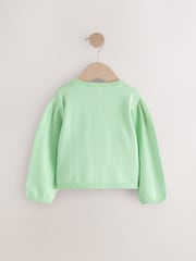 Lime Green Pleated Sleeve Cardigan (3mths-10yrs) - Image 5 of 7