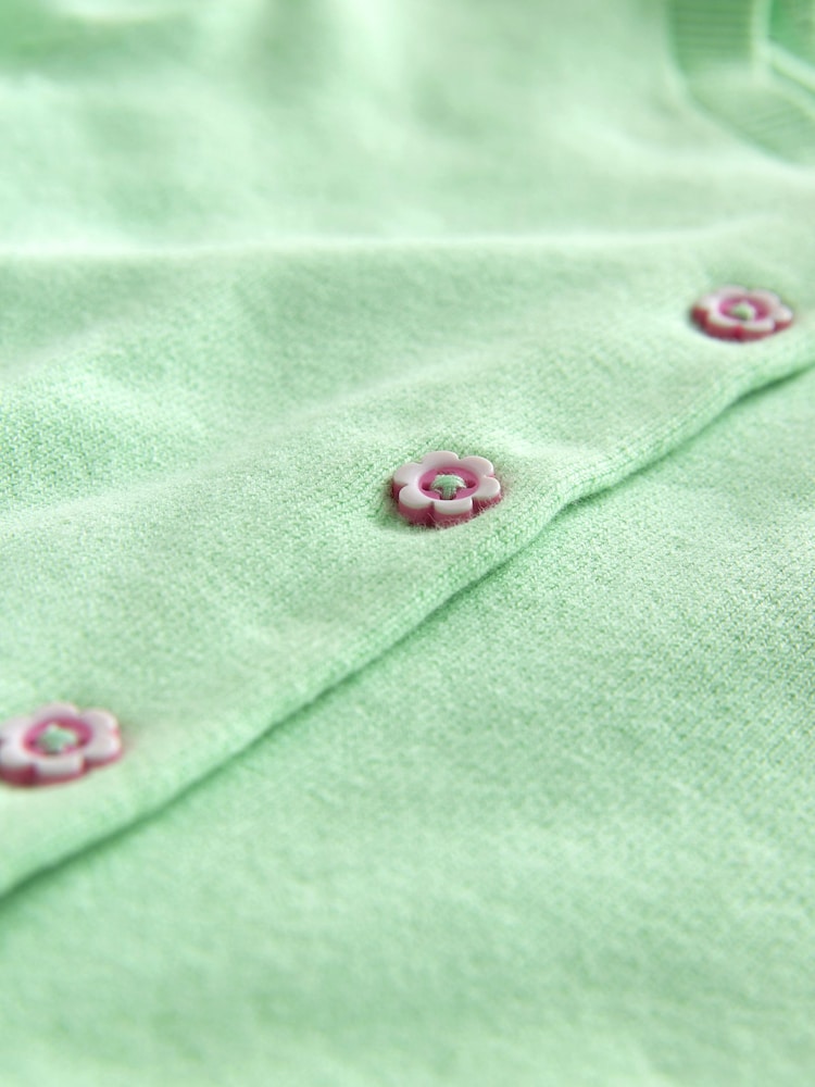 Lime Green Pleated Sleeve Cardigan (3mths-10yrs) - Image 7 of 7