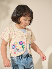 Multi Embroidered Flower Cardigan (3mths-7yrs) - Image 1 of 9