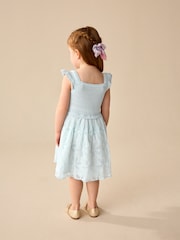 Light Blue Occasion Knit Dress (3mths-10yrs) - Image 2 of 8