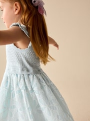 Light Blue Occasion Knit Dress (3mths-10yrs) - Image 4 of 8