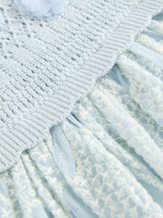 Light Blue Occasion Knit Dress (3mths-10yrs) - Image 8 of 8