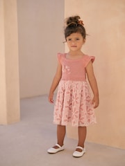 Pink Occasion Knit Dress (3mths-10yrs) - Image 1 of 7