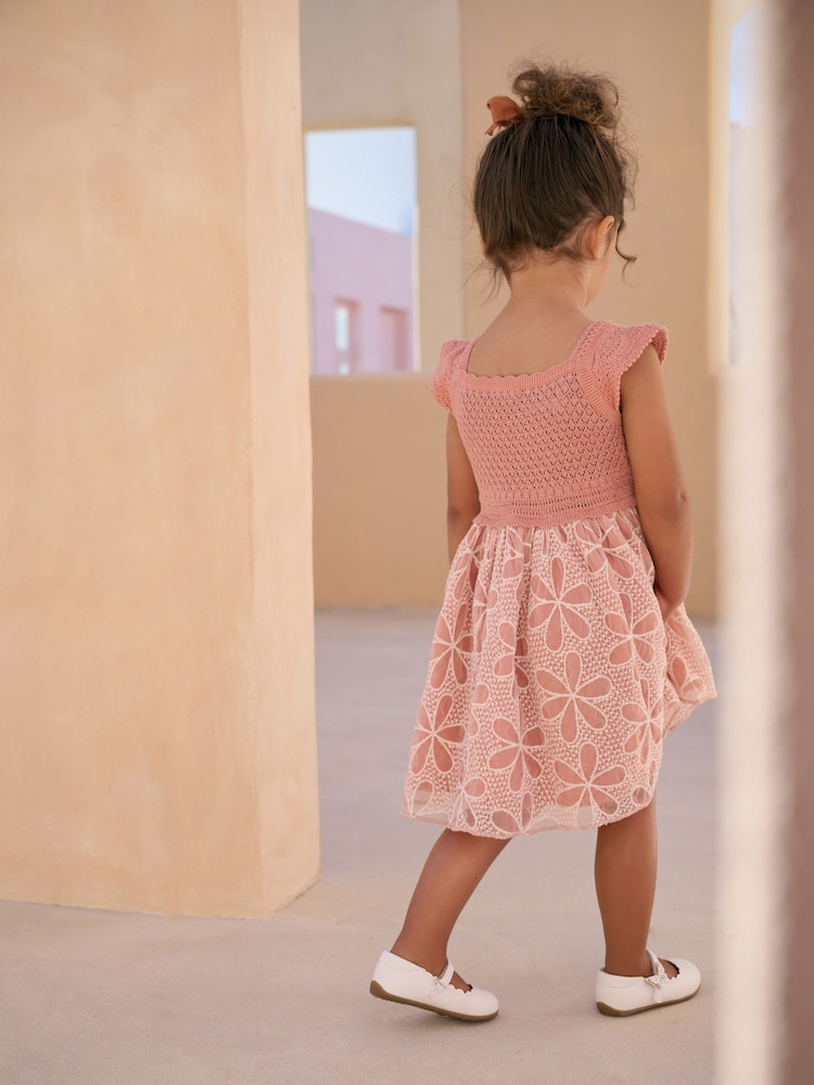 Pink Occasion Knit Dress (3mths-10yrs) - Image 2 of 7