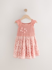 Pink Occasion Knit Dress (3mths-10yrs) - Image 4 of 7