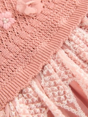 Pink Occasion Knit Dress (3mths-10yrs) - Image 6 of 7