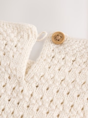 Ecru Crochet Knit 100% Cotton Shorts Set (3mths-7yrs) - Image 8 of 10