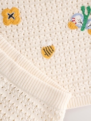 Ecru Crochet Knit 100% Cotton Shorts Set (3mths-7yrs) - Image 9 of 10