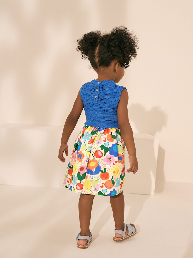 Blue Knit Summer Dress (3mths-7yrs) - Image 2 of 8