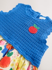 Blue Knit Summer Dress (3mths-7yrs) - Image 8 of 8