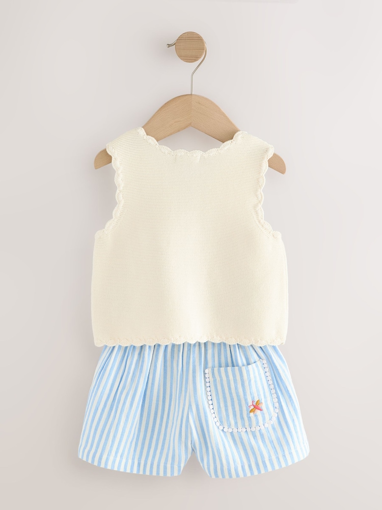 Multi Knitted Wasicoat And Short Set (3mths-7yrs) - Image 10 of 12