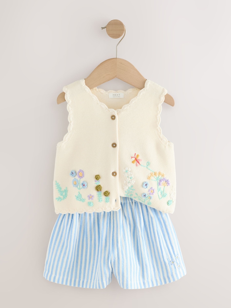 Multi Knitted Wasicoat And Short Set (3mths-7yrs) - Image 9 of 12