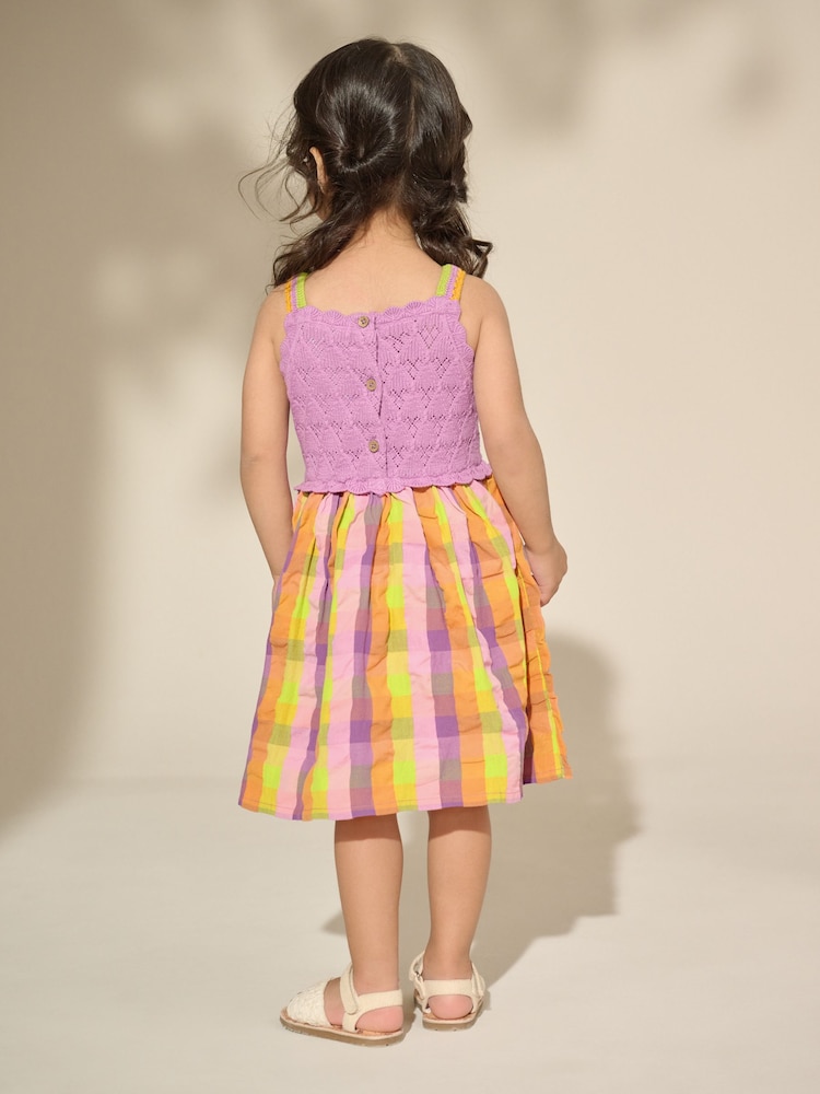 Multi Bright Check Summer Dress (3mths-7yrs) - Image 2 of 7
