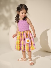 Multi Bright Check Summer Dress (3mths-7yrs) - Image 3 of 7