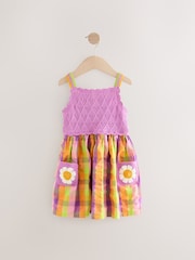 Multi Bright Check Summer Dress (3mths-7yrs) - Image 4 of 7