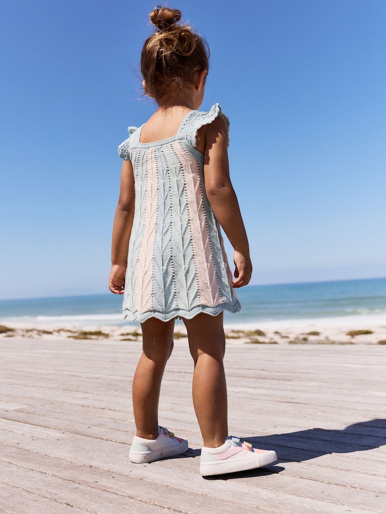 Blue Stripe Swing 100% Cotton Dress (3mths-7yrs) - Image 2 of 7