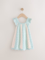 Blue Stripe Swing 100% Cotton Dress (3mths-7yrs) - Image 4 of 7