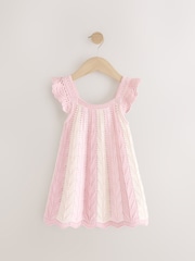 Pink Stripe Swing 100% Cotton Dress (3mths-7yrs) - Image 6 of 8
