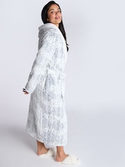 Boux Avenue Stripe Cut Cosy Long Dressing Gown - Image 4 of 6