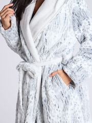 Boux Avenue Stripe Cut Cosy Long Dressing Gown - Image 6 of 6