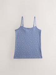 Blue Strappy Printed Cami Vests 3 Pack (1.5-16yrs) - Image 2 of 7