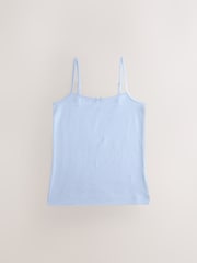Blue Strappy Printed Cami Vests 3 Pack (1.5-16yrs) - Image 4 of 7