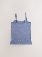 Blue Strappy Printed Cami Vests 3 Pack (1.5-16yrs) - Image 5 of 7