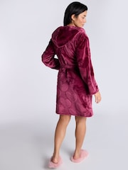 Boux Avenue Claret Heart Embossed Dressing Gown - Image 2 of 5