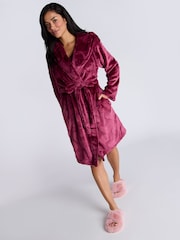 Boux Avenue Claret Heart Embossed Dressing Gown - Image 4 of 5