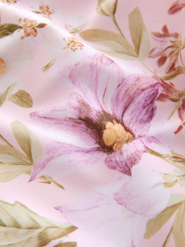 Pink Floral Frill Swimsuit (3-16yrs) - Image 7 of 8