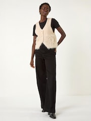 Roman Natural Tassle Faux Fur Gilet - Image 2 of 4