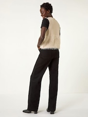 Roman Natural Tassle Faux Fur Gilet - Image 3 of 4