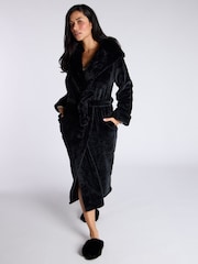 Boux Avenue Stripe Cut Cosy Long Dressing Gown - Image 2 of 7