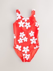 Red/White Floral Towel and Swimsuit Set 2 Piece (3-16yrs) - Image 6 of 10