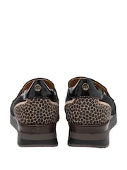 Lotus Black Wedge Loafer Shoes - Image 3 of 4