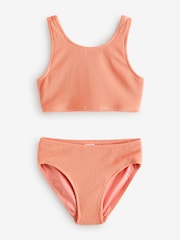Soft Orange Textured Bikini (3-16yrs) - Image 4 of 6
