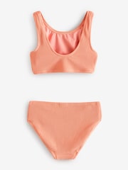 Soft Orange Textured Bikini (3-16yrs) - Image 5 of 6