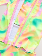 Yellow Tie Dye Bikini, Rash Vest And Scrunchie Swim Set (3-16yrs) - Image 10 of 11