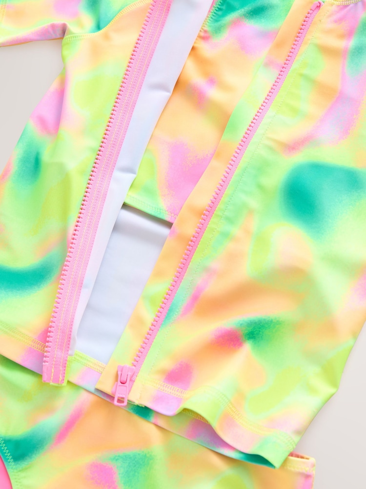Jaune effet tie-dye - BikiniEnsemble , lycra et scrunchie Swimsuit ((nageo)3à16ans) - Image 10 of 11