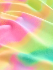 Yellow Tie Dye Bikini, Rash Vest And Scrunchie Swim Set (3-16yrs) - Image 11 of 11