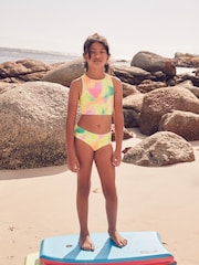 Yellow Tie Dye Bikini, Rash Vest And Scrunchie Swim Set (3-16yrs) - Image 2 of 11