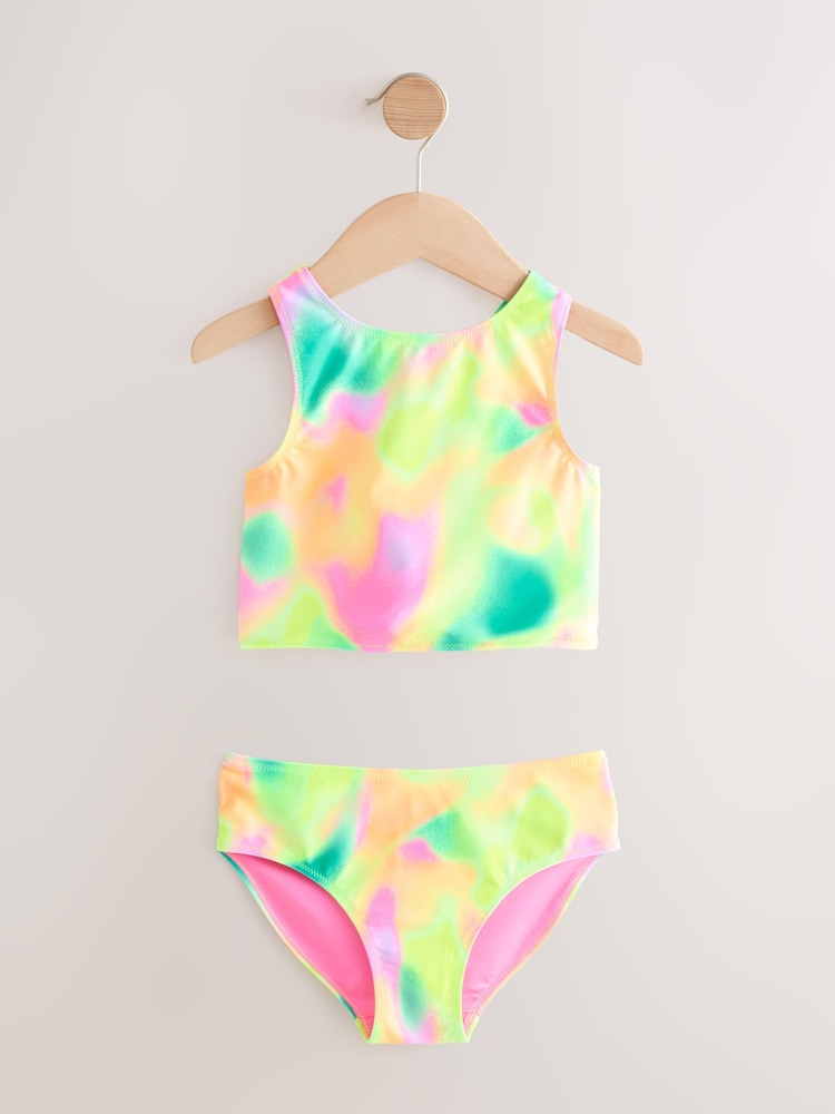 Jaune effet tie-dye - BikiniEnsemble , lycra et scrunchie Swimsuit ((nageo)3à16ans) - Image 8 of 11