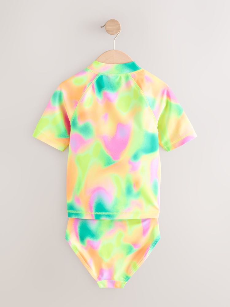 Jaune effet tie-dye - BikiniEnsemble , lycra et scrunchie Swimsuit ((nageo)3à16ans) - Image 9 of 11
