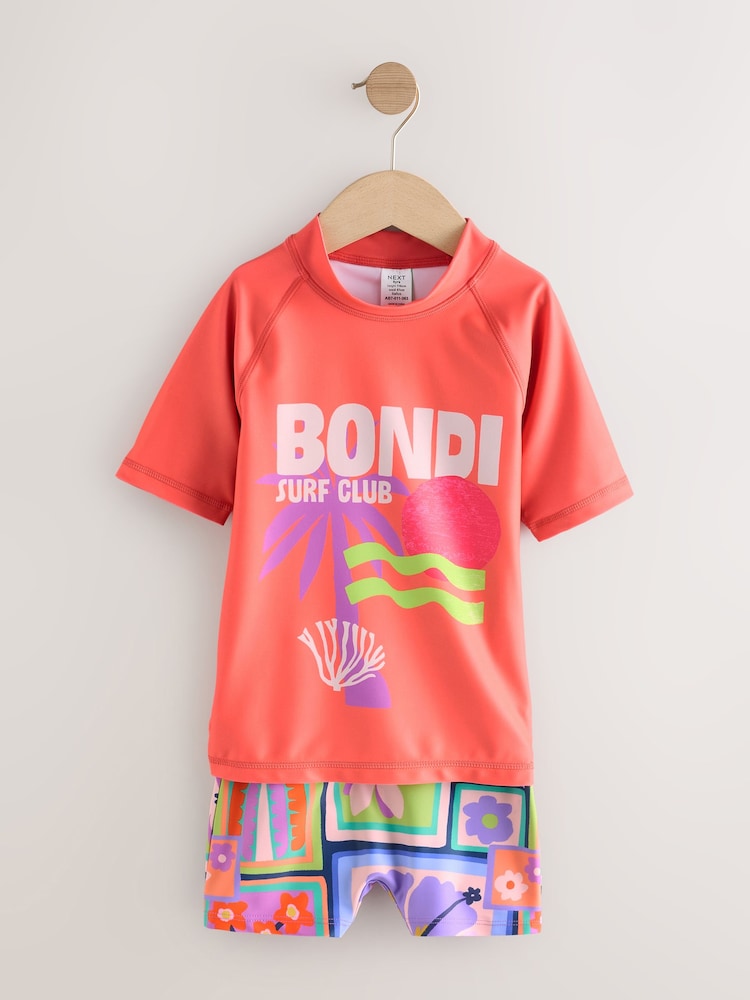 Violett/Tropenprint - Sonnenschutz-Set aus Trägertop und Shorts (3–16 J.) - Bild 1 von 5 Violett/Tropenprint - Sonnenschutz-Set aus Trägertop und Shorts (3–16 J.) - Bild 1 von 5